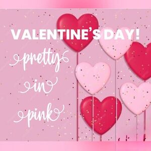 Heart-Shaped Pink and Red Balloons for Valentine's Day